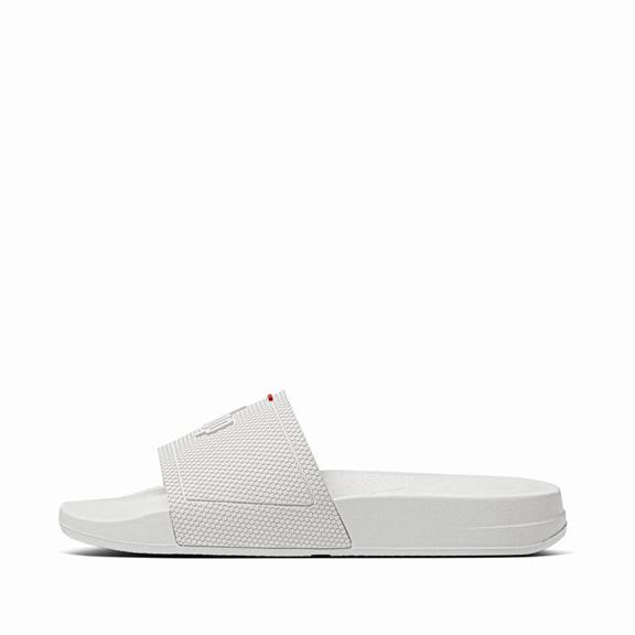 FitFlop Women's IQUSHION Rubber Slides - White (YDNBJ-3720)